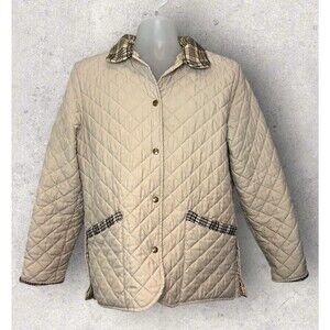 5/A Baker Equestrian Country Quilted Stable Jacket Snap Front Size Medium
